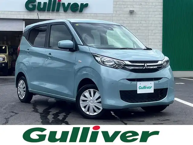 三菱 ｅＫワゴン M 島根県 2019(令1)年 8.5万km ミントブルーメタリック 社外メモリナビ　/Ｂｌｕｅｔｏｏｔｈ/バックカメラ　/ＥＴＣ　/前席シートヒーター　/前後コーナーセンサー　/衝突軽減ブレーキ　/横滑り防止装置/アイドリングストップ/純正フロアマット
