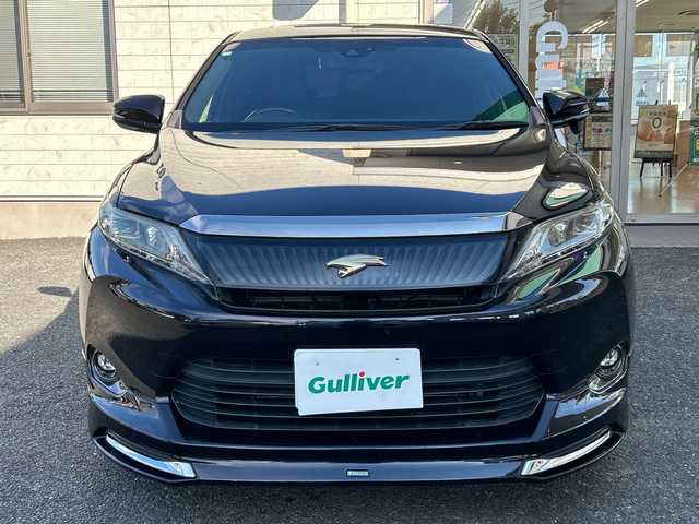 トヨタ ハリアー ハイブリッド プレミアム 埼玉県 2014(平26)年 11.8万km スパークリングブラックパールクリスタルシャイン 純正ナビ/フルセグ/DVD/CD/SD/BT/FM/AM/サンルーフ　/モデリスタエアロ/バックカメラ　/ビルトインＥＴＣ　/クルーズコントロール　/レーンキープアシスト　/パワーバックドア　/運転席パワーシート　/オートライト/オートハイビーム　/ステアリングスイッチ/横滑り防止/スマートキー２本　/保証書　/取扱説明書