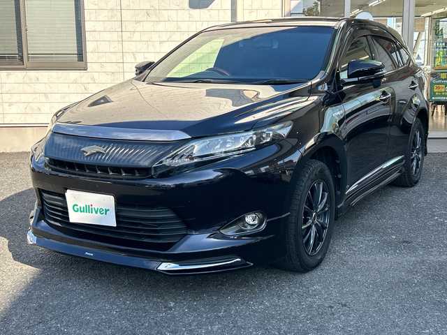 トヨタ ハリアー ハイブリッド プレミアム 埼玉県 2014(平26)年 11.8万km スパークリングブラックパールクリスタルシャイン 純正ナビ/フルセグ/DVD/CD/SD/BT/FM/AM/サンルーフ　/モデリスタエアロ/バックカメラ　/ビルトインＥＴＣ　/クルーズコントロール　/レーンキープアシスト　/パワーバックドア　/運転席パワーシート　/オートライト/オートハイビーム　/ステアリングスイッチ/横滑り防止/スマートキー２本　/保証書　/取扱説明書