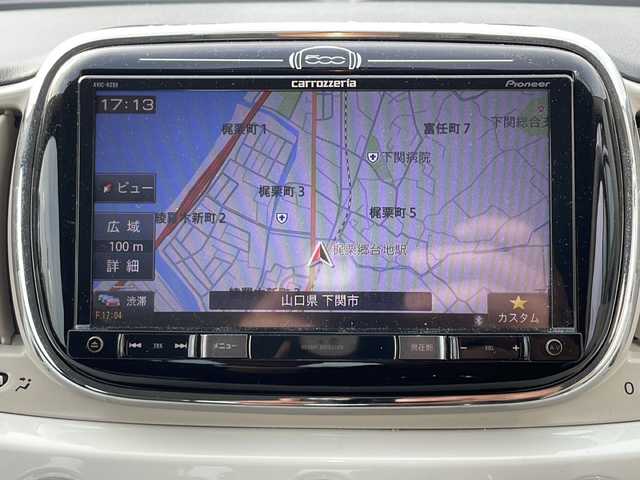 フィアット ５００ 1．2 ポップ 山口県 2016(平28)年 3.6万km ビアンコ・ガーラ ワンオーナー/7型SDナビ/フルセグテレビ/Bluetooth接続/バックカメラ/純正フロアマット/ETC/リモコンキー