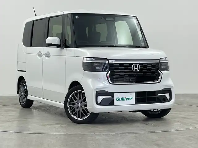 ホンダ Ｎ ＢＯＸ カスタム ターボ 群馬県 2025(令7)年 0.1万km プラチナホワイトパール 純正８型ディスプレイオーディオ　バックカメラ　ホンダセンシング　アダプティブクルーズコントロール　レーンキープアシスト　シートヒーター　ＥＴＣ２．０　オートマチックハイビーム　コーナーセンサー　禁煙車