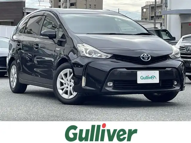 トヨタ プリウス α S 福岡県 2015(平27)年 11万km アティチュードブラックマイカ 純正社外ナビ/（ALPINE：EX900（9インチナビ））/Bluetooth対応/フルセグTV/CD/DVD/ドライブレコーダー（前側）/バックカメラ/3列シート/7人乗り/ビルトインETC/ドアバイザー/純正アルミホイール/純正フロアマット/プッシュスタート/パワーウィンドウ（ALL）/取扱説明書/スペアキー/スマートキー