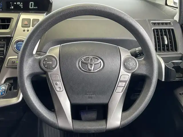 トヨタ プリウス α S 福岡県 2015(平27)年 11万km アティチュードブラックマイカ 純正社外ナビ/（ALPINE：EX900（9インチナビ））/Bluetooth対応/フルセグTV/CD/DVD/ドライブレコーダー（前側）/バックカメラ/3列シート/7人乗り/ビルトインETC/ドアバイザー/純正アルミホイール/純正フロアマット/プッシュスタート/パワーウィンドウ（ALL）/取扱説明書/スペアキー/スマートキー