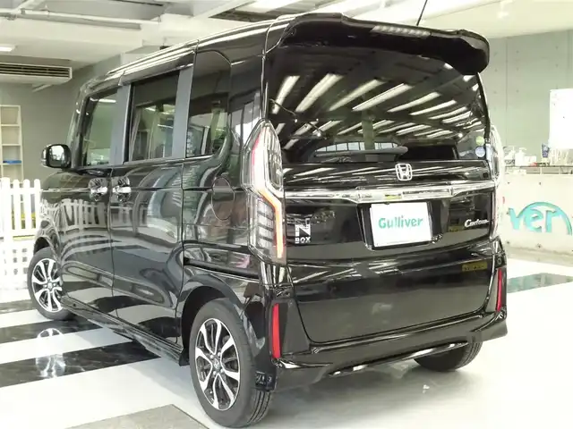 ホンダ Ｎ ＢＯＸ カスタム G L ホンダセンシング 千葉県 2018(平30)年 3.8万km クリスタルブラックパール ワンオーナー/純正ナビ(VXM-184VFi)/バックカメラ/フルセグＴＶ/Bluetooth/ホンダ純正ドラレコ　/両側パワースライドドア/ビルトインETC/レーダークルーズコントロール/衝突軽減ブレーキ/車線逸脱警報/横滑り防止装置/純正14インチAW/LEDヘッドライト/フォグランプ/取扱説明書/保証書/スペアキー