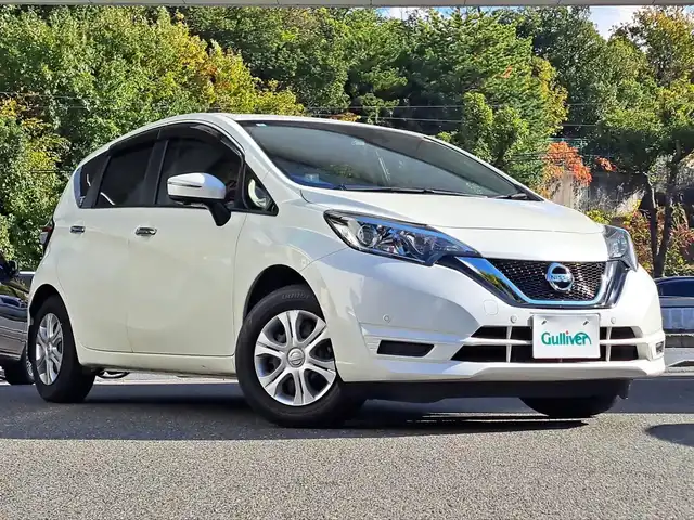 日産 ノート X Vセレクション 大阪府 2020(令2)年 1.8万km ブリリアントホワイトパール /禁煙ワンオーナ-//社外ナビ【ビッグX　X9Z】/・フルTV/CD/DVD/SD/Bluetooth//全周囲カメラ・バックカメラ・フロントカメラ//コーナーセンサー//デジタルインナーミラー//ETC//前後ドラレコ【DJ4-S】//衝突軽減ブレーキ//レーンキープアシスト//アイドリングストップ