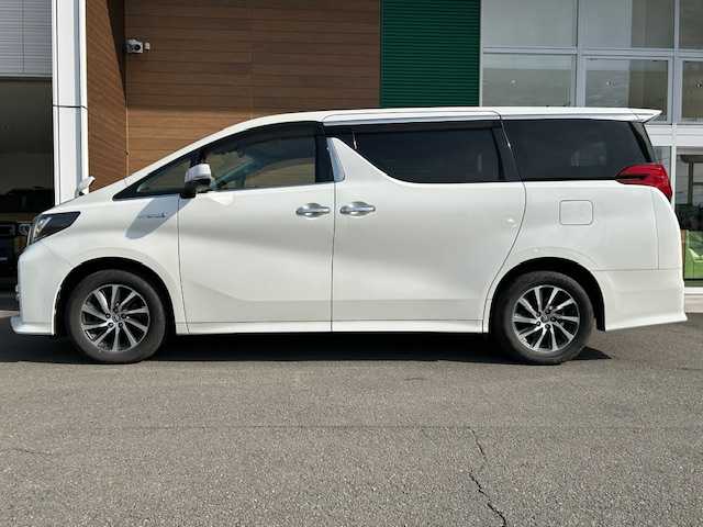 トヨタ アルファードハイブリット SR 静岡県 2017(平29)年 9.9万km ホワイトパールクリスタルシャイン ワンオーナー/純正メモリナビ/AM/FM/CD/DVD/BT/フルセグ/バックカメラ/フリップダウンモニター/両側パワースライドドア/純正フロアマット/クルーズコントロール/オートホールド/パワーバックドア/ビルトイン2.0ETC/ハーフレザーシート/オットマン（助手席・セカンドシート）