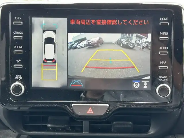トヨタ ヤリスクロス ハイブリッド G 群馬県 2022(令4)年 6.9万km ブラックマイカ ワンオーナー/純正８インチDA/Bluetooth・USB/全方位カメラ/追従走行付きクルーズコントロール/ETC2.0/ブラインドスポットモニター/純正フロアマット/純正アルミホイール/LEDヘッドライト/オートマチックハイビーム/オートライト/横滑り防止装置/レーンキープアシスト/衝突被害軽減システム/取説・保証書