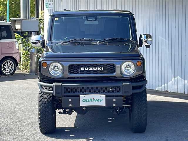 スズキ ジムニー XC 長野県 2018(平30)年 3.3万km ブルーイッシュブラックパール3 リフトアップ/社外16インチアルミ/オープンカントリーTOYOタイヤ/社外バンパー/レーダーブレーキサポート/8インチメモリナビフルセグTV/バックカメラ/ETC/社外レザー調シートカバー/LEDヘッドライト/保証書・スペアキー/社外フロアマット
