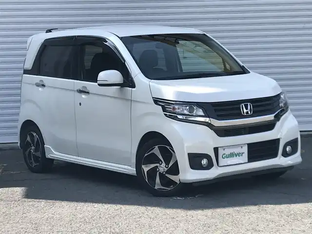 ホンダ Ｎ ＷＧＮ カスタム G ターボパッケージ 和歌山県 2015(平27)年 3.7万km プレミアムホワイトパール ワンオーナー/純正ナビ(VXM-155VSi)/CD・SD・BT・ワンセグTV/バックカメラ/ETC車載器/パドルシフト/クルーズコントロール/横滑り防止装置/HIDヘッドライト/アイドリングストップ/取説・保証書/プッシュスタート