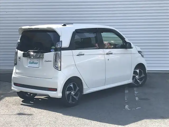 ホンダ Ｎ ＷＧＮ カスタム G ターボパッケージ 和歌山県 2015(平27)年 3.7万km プレミアムホワイトパール ワンオーナー/純正ナビ(VXM-155VSi)/CD・SD・BT・ワンセグTV/バックカメラ/ETC車載器/パドルシフト/クルーズコントロール/横滑り防止装置/HIDヘッドライト/アイドリングストップ/取説・保証書/プッシュスタート