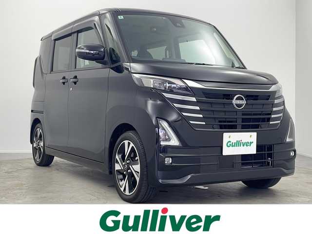 日産 ルークス HWS Gターボ プロパイロットED 大阪府 2024(令6)年 1.8万km ブラック 純正メモリナビ/・フルセグTV/・BT AUDIO/エマージェンシーブレーキ/プロパイロット/アラウンドビューモニター/両側パワースライドドア/コーナーセンサー/ETC/ドライブレコーダー/LEDヘッドライト/プッシュスタート /スマートキー