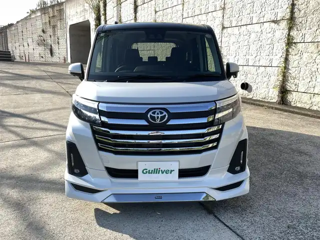 トヨタ ルーミー カスタムG－T 長崎県 2025(令7)年 0.1千km ブラックマイカメタリック/パールホワイト2トーン ワンオーナー/モデリスタエアロ（F/S/R下）/純正ディスプレイオーディオ/（Bluetooth/フルセグ）/全方位カメラ/衝突軽減システム/レーンアシスト/レーダークルーズ/両側パワースライドドア/電動格納ミラー/オートライト/スマートキー/プッシュスタート/純正15インチAW