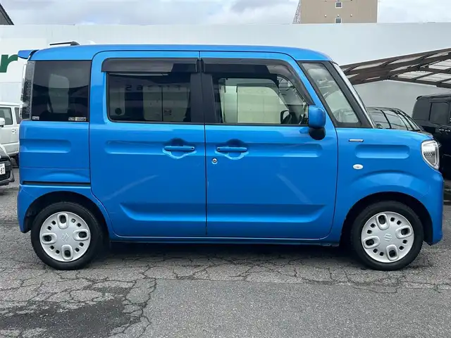スズキ スペーシア HYBRID X 福島県 2018(平30)年 4.6万km ブリスクブルーM 社外アンドロイドディスプレイオーディオ/プッシュスタート/アイドリングストップ/両側パワースライドドア/D席シートヒーター/レーンキープアシスト/衝突軽減防止/横滑り防止/社外14インチAW/スペアキー１本/純正フロアマット/ドアバイザー/ETC