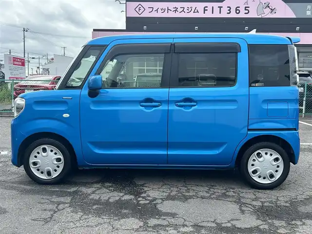 スズキ スペーシア HYBRID X 福島県 2018(平30)年 4.6万km ブリスクブルーM 社外アンドロイドディスプレイオーディオ/プッシュスタート/アイドリングストップ/両側パワースライドドア/D席シートヒーター/レーンキープアシスト/衝突軽減防止/横滑り防止/社外14インチAW/スペアキー１本/純正フロアマット/ドアバイザー/ETC