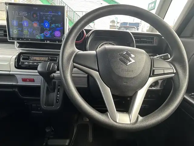 スズキ スペーシア HYBRID X 福島県 2018(平30)年 4.6万km ブリスクブルーM 社外アンドロイドディスプレイオーディオ/プッシュスタート/アイドリングストップ/両側パワースライドドア/D席シートヒーター/レーンキープアシスト/衝突軽減防止/横滑り防止/社外14インチAW/スペアキー１本/純正フロアマット/ドアバイザー/ETC