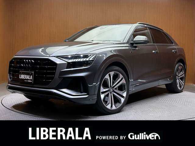 アウディ Ｑ８ 55TFSIクワトロ デビューPKG Sライン 千葉県 2019(令1)年 1.8万km デイトナグレーパールエフェクト コンフォートアシスタンスパッケージ　/パノラマSR　/ACC　/Bang ＆ Olufsenサウンド　/半革　/ナビ　/TV　/360°　/Bluetooth接続　/マトリクスLEDヘッドライト　/電動リアゲート　/電動シート　/シートヒーター　/衝突軽減B