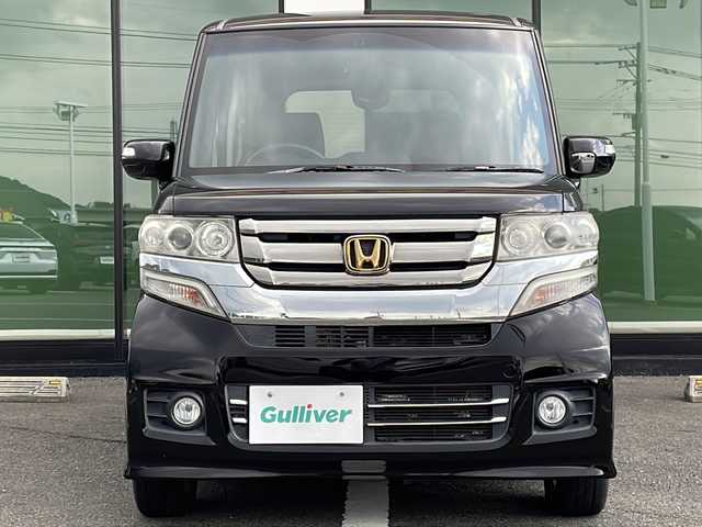 ホンダ Ｎ ＢＯＸ カスタム G Lパッケージ 福岡県 2016(平28)年 8万km スマートブラック 社外ナビ　フルセグ　DVD再生/バックカメラ/スマートキー/オートライト/アイドリングストップ/左側パワースライドドア/ビルトインETC/純正アルミホイル