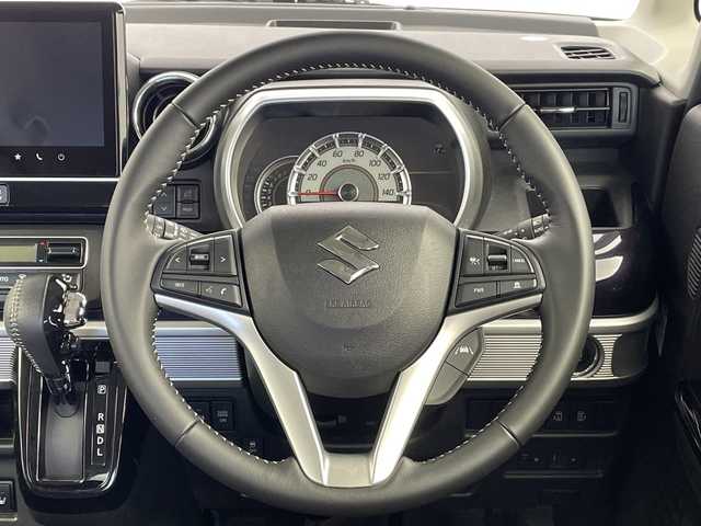 スズキ スペーシア カスタム HYBRID XS 新潟県 2022(令4)年 3.3万km ピュアホワイトP ワンオーナー/純正メモリナビ/　フルセグTV/Bluetooth/CD/DVD/USB/衝突被害軽減ブレーキ/レーンキープアシスト/レーダークルーズコントロール/ハーフレザーシート/D席シートヒーター/両側パワースライドドア/前後ドライブレコーダー/全方位モニター/ヘッドアップディスプレイ/ビルトインETC/コーナーセンサー/オートマチックハイビーム/LEDヘッドライト/アイドリングストップ/ステアリングスイッチ