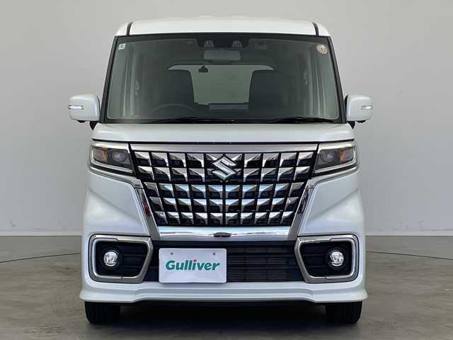 スズキ スペーシア カスタム HYBRID XS 新潟県 2022(令4)年 3.3万km ピュアホワイトP ワンオーナー/純正メモリナビ/　フルセグTV/Bluetooth/CD/DVD/USB/衝突被害軽減ブレーキ/レーンキープアシスト/レーダークルーズコントロール/ハーフレザーシート/D席シートヒーター/両側パワースライドドア/前後ドライブレコーダー/全方位モニター/ヘッドアップディスプレイ/ビルトインETC/コーナーセンサー/オートマチックハイビーム/LEDヘッドライト/アイドリングストップ/ステアリングスイッチ