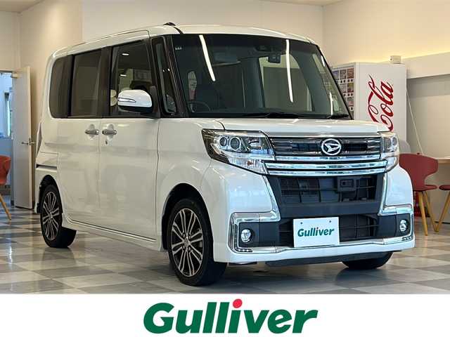 ダイハツ タント カスタム RS トップED SAⅡ 岐阜県 2016(平28)年 5.5万km パールホワイトⅢ SDナビ/バックモニター/フルセグテレビ/Bluetooth/CD・DVD再生/ETC/両側パワースライドドア/前後ドライブレコーダー/スマートキー/プッシュスタート/LEDヘッドライト/オートライト/純正フロアマット
