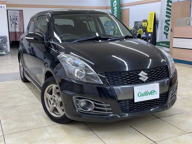 スズキ スイフト スポーツ 道央・札幌 2014(平26)年 15万km スーパーブラックパール ・社外6インチナビ(CD/DVD/AUX)/・デジタルインナーミラー一体型前後ドライブレコーダー/・社外マフラー/・クルーズコントロール/・オートライト/・フォグライト/・HIDヘッドライト/・社外15インチアルミホイール/・ビルドインETC/・ABS/・横滑り防止機能