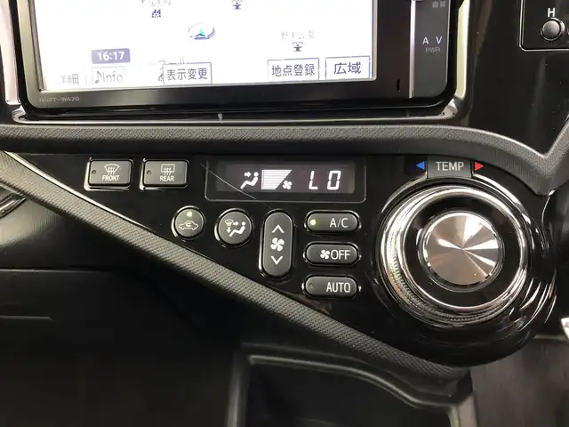 トヨタ アクア G G’s 愛知県 2014(平26)年 9.9万km イエロー ナビ　/バックカメラ　/ＥＴＣ　/ハーフレザー　/ステアリングスイッチ　/オートエアコン　/スマートキー　/電格ミラー　/オートライト　/アルミホイール　/スペアキー　/スタッドレスタイヤ積込　/保証書　/取説　/記録簿