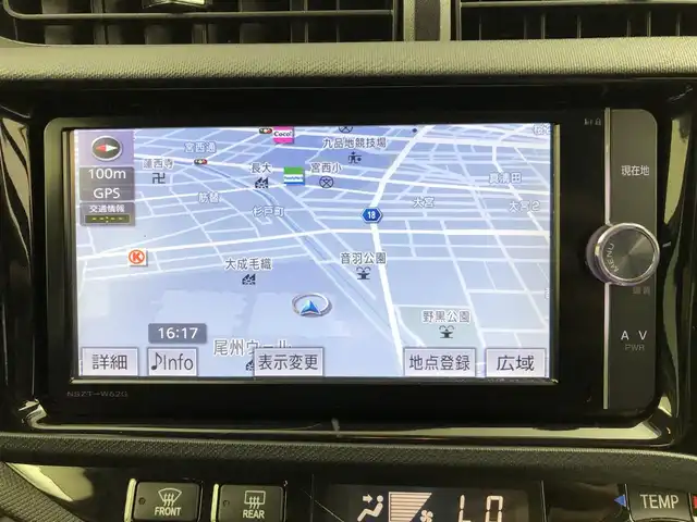 トヨタ アクア G G’s 愛知県 2014(平26)年 9.9万km イエロー ナビ　/バックカメラ　/ＥＴＣ　/ハーフレザー　/ステアリングスイッチ　/オートエアコン　/スマートキー　/電格ミラー　/オートライト　/アルミホイール　/スペアキー　/スタッドレスタイヤ積込　/保証書　/取説　/記録簿