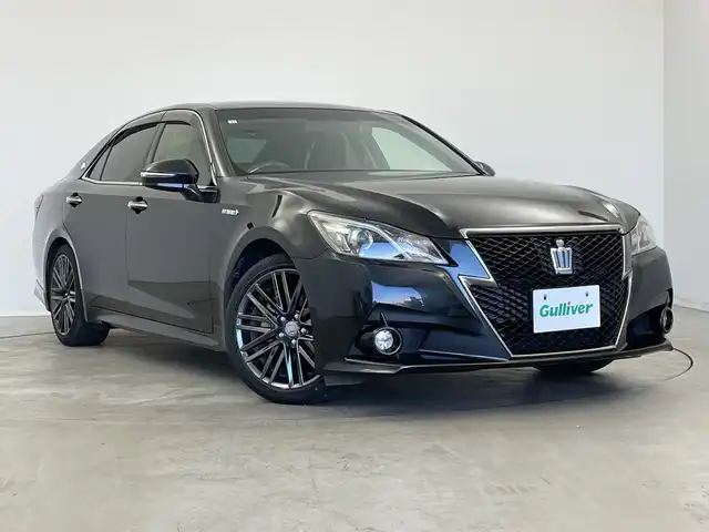 トヨタ クラウン ハイブリッド アスリートS ブラックスタイル 新潟県 2014(平26)年 6.6万km プレシャスブラックパール 純正HDDナビ　/バックカメラ　/フルセグ　/クルーズコントロール/前席パワーシート　/前方ドライブレコーダー/LEDオートライト　/ビルトインETC　/純正フロアマット　/純正１８インチAW　/ステアリングスイッチ　/MTモード付AT　/保証書　/取扱説明書　/スマートキー　/スペアキー