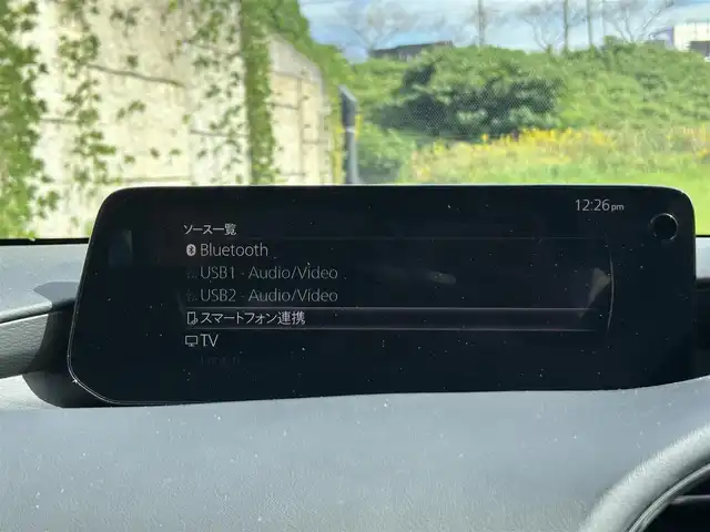マツダ マツダ３ファストバック 15S ツーリング 長崎県 2024(令6)年 2.4万km ジェットブラックマイカ ワンオーナー/純正ディスプレイオーディオ/（Bluetooth/フルセグ）/AppleCarplay/AndroidAuto/全方位カメラ/衝突軽減システム/コーナーセンサー/レーンアシスト/ブラインドスポットモニター/レーダークルーズ/ETC/置くだけ充電/オートライト/純正18インチAW
