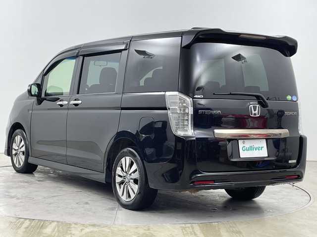 ホンダ ステップワゴン スパーダ Z クールスピリット 道央・札幌 2014(平26)年 14.2万km プレミアムスパークルブラックパール ・4WD/・ALPINE製9インチナビ　/・BT/DVD/CD/SD/フルセグ/・ALPINE製フリップダウンモニター/・コンフォートビューパッケージ/・両側パワースライドドア/・クルーズコントロール/・HIDオートライト/・フォグランプ/・スマートキー×2/・社外エンジンスターター/・パドルシフト/・アイドリングストップ/・ETC/・ハーフレザーシート