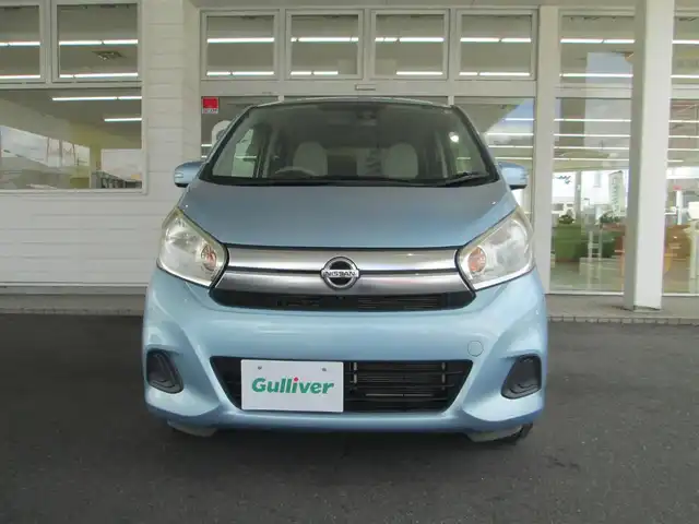 日産 デイズ X 千葉県 2016(平28)年 4.2万km アイスブルー 純正SDカーナビ、フルセグTV/アラウンドビューモニター/オーディオ【CD/BT/USB/AUX】/運転席シートリフター/アイドリングストップ/衝突軽減装置/横滑り防止装置/カーナビ取扱説明書/スペアキー(1本)