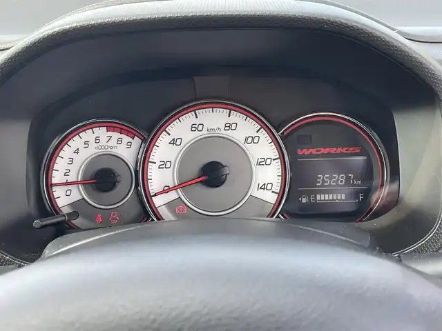 スズキ アルト ワークス 鳥取県 2016(平28)年 3.6万km ブルーイッシュブラックパール3 ターボ・５速ミッション/社外ＣＤオーディオ／ＢＴ／ＡＵＸ/前後ドライブレコーダー/社外ＥＴＣ/ＲＥＣＡＲＯシート/ＫＹＢサスペンション/キセノンヘットライト/純正フォグライト/プッシュスタート/純正１５インチアルミホイール/ルーフスポイラー/純正エアロパーツ/スタットレスセット積込/（タイヤ残溝　６ー７部山）/フロアマット/ドアバイザー