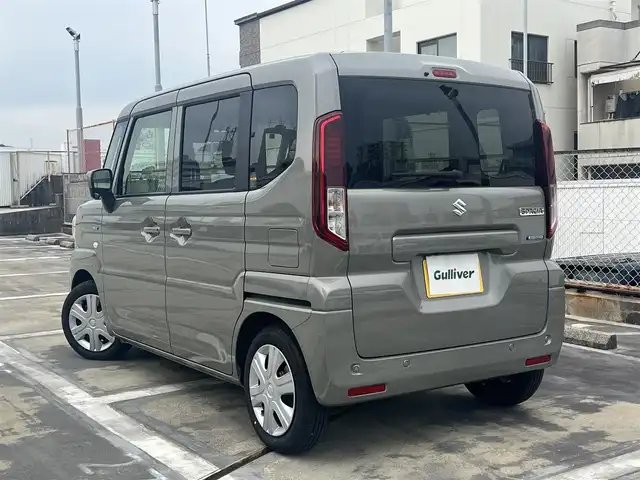 スズキ スペーシア HYBRID X 広島県 2024(令6)年 1.2万km モスグレーメタリック ワンオーナー/全方位モニター付メモリーナビゲーション/・スズキコネクト/・9インチHDディスプレイ/・フルセグTV/・AppleCarPlay/AndroidAuto/・全方位モニター用カメラ/・USBソケット/セーフティーパッケージ/・アダプティブクルーズコントロール/・車線維持支援機能/・電子パーキングブレーキ/・オートブレーキホールド/セーフティーサポート/両側パワースライドドア/フロントシートヒーター/パーソナルテーブル