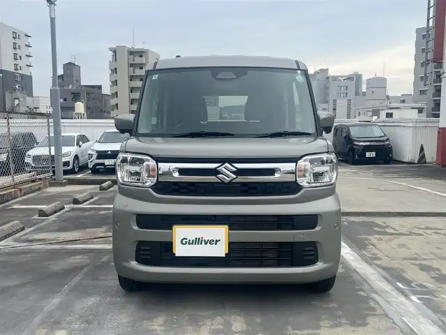 スズキ スペーシア HYBRID X 広島県 2024(令6)年 1.2万km モスグレーメタリック ワンオーナー/全方位モニター付メモリーナビゲーション/・スズキコネクト/・9インチHDディスプレイ/・フルセグTV/・AppleCarPlay/AndroidAuto/・全方位モニター用カメラ/・USBソケット/セーフティーパッケージ/・アダプティブクルーズコントロール/・車線維持支援機能/・電子パーキングブレーキ/・オートブレーキホールド/セーフティーサポート/両側パワースライドドア/フロントシートヒーター/パーソナルテーブル