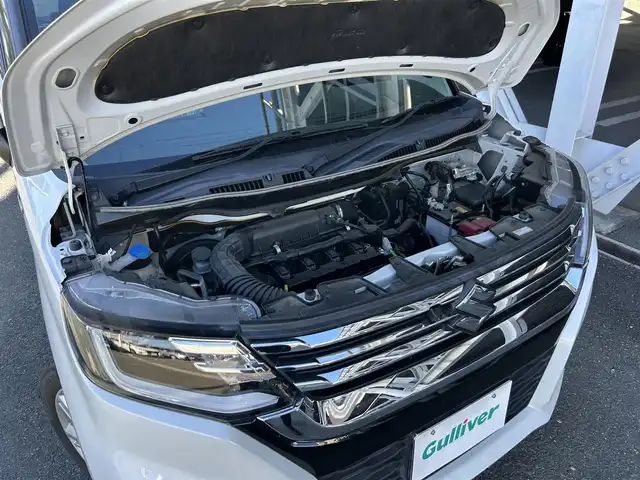 スズキ ソリオ HV MZ 静岡県 2021(令3)年 5.4万km ピュアホワイトP 純正9インチナビ/フルセグ/全周囲カメラ/両側パワースライドドア/ヘッドアップディスプレイ/スズキ セーフティ サポート/シートヒーター/コーナーセンサー/プッシュスタート/スマートキー/LEDヘッドライト/フォグライト