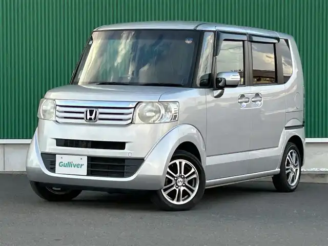 ホンダ Ｎ ＢＯＸ G Lパッケージ 宮城県 2014(平26)年 5.8万km カトラリーシルバーM ワンオーナー/純正SDナビ/【CD・DVD・BT・USB・ワンセグTV】/バックカメラ/左側パワースライドドア/横滑り防止装置/電動格納ミラー/ヘッドライトレベライザー/純正14インチAW/スマートキーX２/ETC
