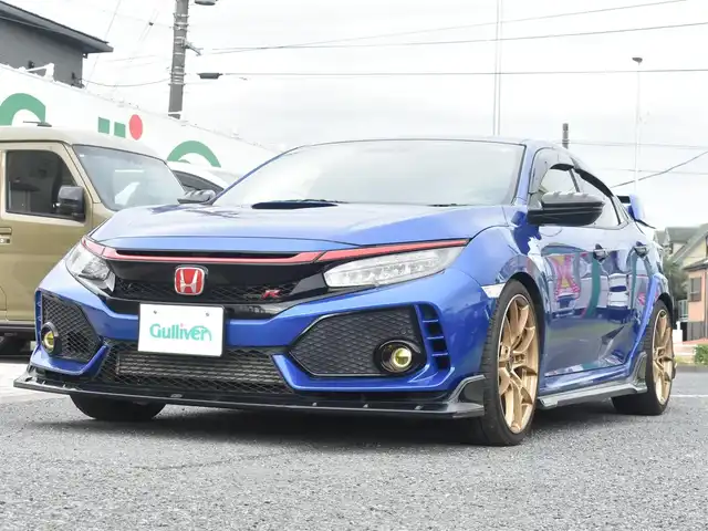 ホンダ シビック タイプR 神奈川県 2019(令1)年 2.4万km ブリリアントスポーティブルーメタリック2トーン 無限　フルエアロ/無限　ステアリング/無限　フルチタンマフラー/無限　シフトノブ/無限　クイックシフター/無限　サイドミラー/無限　ラゲージマット/RAYS VOLKレーシングG-02/純正ナビVXM-195VFi/フルセグテレビ/DVD/CD/Bluetooth/バックカメラ/ETC/スマートキースペアあり/クルーズコントロール/LEDヘッドライト/アンビエントライト/ミラー型レーダー探知機/OPフォグランプ/純正ホイールあり/純正ステアリングあり/保証書/取扱説明書/記録簿R2.4.5.6あり