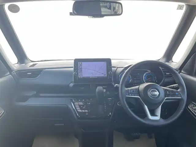 日産 ルークス HWS Gターボ プロパイロットED 群馬県 2021(令3)年 1.9万km フローズンバニラパール 純正SDナビ/(AM/FM/BT/TV/CD/DVD/USB/SD)/両側パワースライドドア/アラウンドビューモニター/プロパイロット/クリアランスソナー/エマージェンシーブレーキ/車線逸脱警報/車線逸脱防止支援/先行車発進お知らせ機能/標識認識機能/AUTOライト/ETC/前方ドライブレコーダー/純正フロアマット/純正ドアバイザー/ステアリングリモコン/後席サンシェード/保証書/取扱説明書/スペアキー1