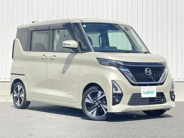 日産 ルークス HWS Gターボ プロパイロットED 群馬県 2021(令3)年 1.9万km フローズンバニラパール 純正SDナビ/(AM/FM/BT/TV/CD/DVD/USB/SD)/両側パワースライドドア/アラウンドビューモニター/プロパイロット/クリアランスソナー/エマージェンシーブレーキ/車線逸脱警報/車線逸脱防止支援/先行車発進お知らせ機能/標識認識機能/AUTOライト/ETC/前方ドライブレコーダー/純正フロアマット/純正ドアバイザー/ステアリングリモコン/後席サンシェード/保証書/取扱説明書/スペアキー1