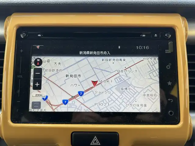 スズキ ハスラー X ターボ 新潟県 2017(平29)年 10.2万km アクティブイエロー/ブラック2トーンルーフ 純正ナビ【フルセグTV/FM・AM/BT】/アラウンドビューモニター/アイドリングストップ/衝突軽減/前後ドライブレコーダー/ETC/USB/DN席シートヒーター/純正アルミホイール/ステアリングスイッチ/オートライト/フォグランプ/スマートキー/スペアキー/プッシュスタート/横滑り防止