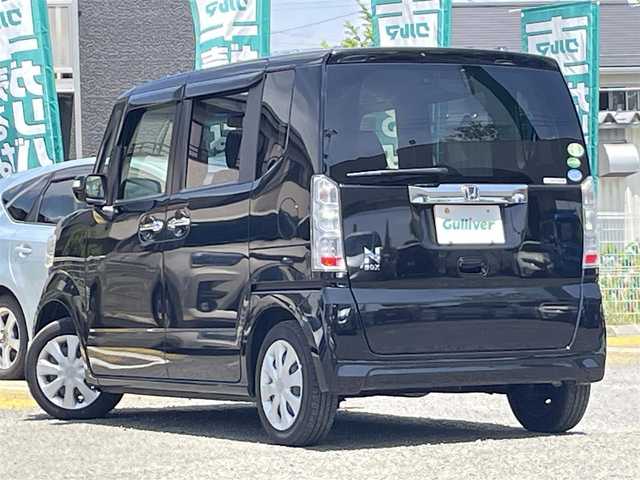 ホンダ Ｎ ＢＯＸ G Lパッケージ 宮城県 2015(平27)年 4.7万km スマートブラック ワンオーナー/メーカーナビ/TV(ワンセグ)/FM・AM/SD/AUX/CD・DVD/Bluetooth/USB/前後社外ドラレコ/サイドビューサポートミラー/後部補助ミラー/両側パワースライドドア/ETC/ドアバイザー/フロアカーペット/プッシュスタートボタン/横滑り防止スイッチ/社外スタッドレスタイヤ(155/65R14)