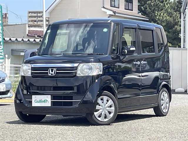 ホンダ Ｎ ＢＯＸ G Lパッケージ 宮城県 2015(平27)年 4.7万km スマートブラック ワンオーナー/メーカーナビ/TV(ワンセグ)/FM・AM/SD/AUX/CD・DVD/Bluetooth/USB/前後社外ドラレコ/サイドビューサポートミラー/後部補助ミラー/両側パワースライドドア/ETC/ドアバイザー/フロアカーペット/プッシュスタートボタン/横滑り防止スイッチ/社外スタッドレスタイヤ(155/65R14)
