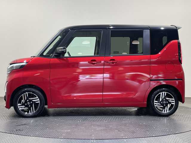 日産 ルークス HWS X プロパイロットED 愛媛県 2024(令6)年 0.3万km スパークリングレッド/ブラック ・純正9インチメモリーナビ/・フルセグテレビ/Bluetooth/・アラウンドビューモニター/・両側パワースライド/・LEDヘッドライト/・衝突被害軽減ブレーキ/・レーンキープシスト/・プロパイロット/・ドライブレコーダー/・スマートキー