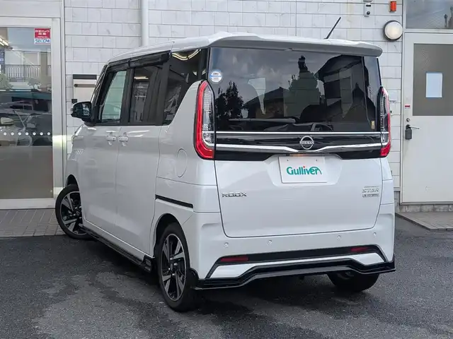 日産 ルークス HWS Gターボ プロパイロットED 埼玉県 2025(令7)年 0.4万km ホワイトパール ワンオーナー/IMPULエアロ(フロント、サイド、リア)/純正ナビ/フルセグテレビ/バックカメラ/アラウンドビュー/クルーズコントロール追従機能付き（プロパイロット）/IMPULドアバイザー/IMPULフロアマット/プッシュスタート/両側パワースライドドア/ETC/LEDヘッドライト/スマートキー×2