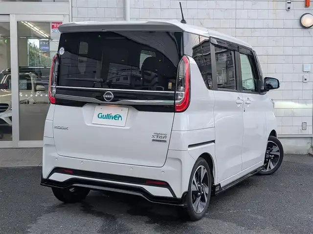 日産 ルークス HWS Gターボ プロパイロットED 埼玉県 2025(令7)年 0.4万km ホワイトパール ワンオーナー/IMPULエアロ(フロント、サイド、リア)/純正ナビ/フルセグテレビ/バックカメラ/アラウンドビュー/クルーズコントロール追従機能付き（プロパイロット）/IMPULドアバイザー/IMPULフロアマット/プッシュスタート/両側パワースライドドア/ETC/LEDヘッドライト/スマートキー×2