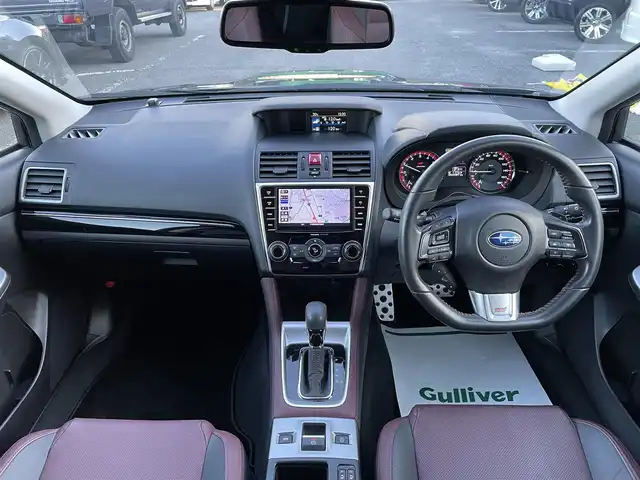 スバル レヴォーグ 1．6STIスポーツアイサイト 千葉県 2016(平28)年 5.2万km ダークグレーメタリック STiエアロ(F/S/R)/専用レザーシート/アイサイトVer3/・衝突軽減ブレーキ/・レーンキープアシスト/・後退速度リミッター/・先行車発進お知らせ機能/・アダプティブクルーズコントロール/アドバンスドセイフティーパッケージ/・スバルリヤビークルディテクション/・サイドビューモニター/・ハイビームアシスト/・アイサイトアシストモニター/純正SDナビ【CN-LR720D】/・CD/DVD/MSV/Bluetooth/フルセグTV/バックカメラ/前席パワーシート/前席シートヒーター/スマートキー/コーナーセンサー/パドルシフト/純正18インチアルミホイール/純正LEDヘッドライト/フォグランプ/ETC/本革巻きステアリング/サイド＆カーテンエアバッグ/新車時保証書＆取扱説明書