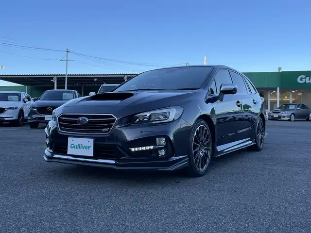 スバル レヴォーグ 1．6STIスポーツアイサイト 千葉県 2016(平28)年 5.2万km ダークグレーメタリック STiエアロ(F/S/R)/専用レザーシート/アイサイトVer3/・衝突軽減ブレーキ/・レーンキープアシスト/・後退速度リミッター/・先行車発進お知らせ機能/・アダプティブクルーズコントロール/アドバンスドセイフティーパッケージ/・スバルリヤビークルディテクション/・サイドビューモニター/・ハイビームアシスト/・アイサイトアシストモニター/純正SDナビ【CN-LR720D】/・CD/DVD/MSV/Bluetooth/フルセグTV/バックカメラ/前席パワーシート/前席シートヒーター/スマートキー/コーナーセンサー/パドルシフト/純正18インチアルミホイール/純正LEDヘッドライト/フォグランプ/ETC/本革巻きステアリング/サイド＆カーテンエアバッグ/新車時保証書＆取扱説明書