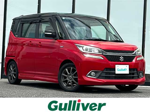 スズキ ソリオ バンディット HV MV Dカメラ ブレーキS 山形県 2016(平28)年 11.7万km ファーベントレッド/スーパーブラックパール ４WD/社外メモリーナビ/（CD・DVD・フルセグ・Bluetooth）/片側パワースライドドア/クルーズコントロール/前席シートヒーター/アイドリングストップ/衝突軽減システム/横滑り防止/レーンキープアシスト/ステアリングスイッチ/LEDヘッドライト/ETC/純正１５インチAWサマータイヤ積載/１６５/６５R１５ ６mm/純正フロアマット/スマートキー/プッシュスタート/スペアキー1本/ウィンカーミラー