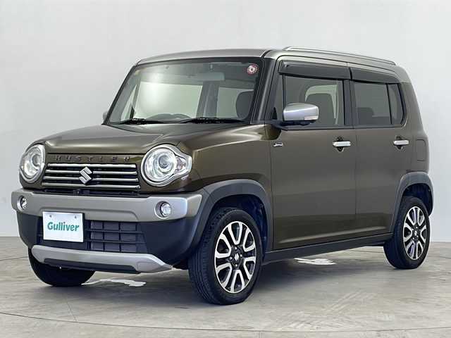 スズキ ハスラー Jスタイル Ⅲ 鹿児島県 2018(平30)年 7万km ブレイブカーキパール/スチールシルバー 純正ナビ/（CD/DVD/BT/フルセグTV）/衝突被害軽減ブレーキ/レーンキープアシスト/ハーフレザーシート/シートヒーター/オートライト/アイドリングストップ/純正アルミホイール/LEDヘッドライト/フォグランプ/スマートキー/プッシュスタート/純正フロアマット/取説、保証書