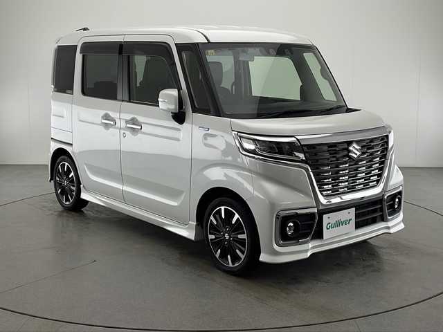 スズキ スペーシア カスタム HYBRID XS ターボ 宮崎県 2020(令2)年 4.7万km ピュアホワイトP SUZUKI Safety Support/〇デュアルカメラブレーキサポート/〇後退時ブレーキサポート/〇誤発進抑制機能/後方誤発進抑制機能/〇車線逸脱警報機能/〇ふらつき警報機能/〇レーダークルーズコントロール/〇オートマチックハイビーム/〇先行車発進お知らせ機能/〇コーナーセンサー/両側パワースライドドア/合皮シート/シートヒーター/パドルシフト/LEDヘッドライト/アイドリングストップ/純正15インチAW/スマートキー×2/取扱説明書